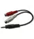 Кабель Audio mini Jack (3.5mm) > 2xRCA  Gembird 0.2m (CCA-406) Black