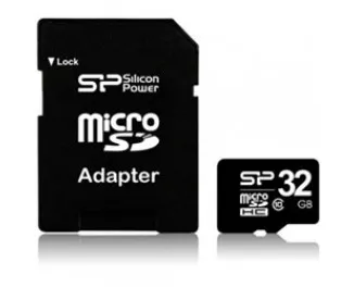 Карта памяти microSD 32Gb Silicon Power Class 10 + адаптер (SP032GBSTH010V10-SP)