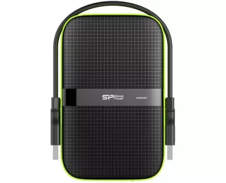 Внешний жесткий диск 1 TB Silicon Power Armor A60 Black/Green (SP010TBPHDA60S3K)