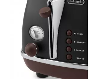 Тостер DeLonghi Icona Vintage CTOV 2103.BK