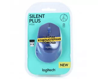 Мышь беспроводная Logitech M330 Silent Plus Blue (910-004910)