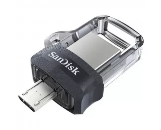 Флешка microUSB 128Gb SanDisk Ultra Dual Drive m3.0 Silver (SDDD3-128G-G46)