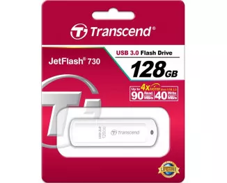 Флешка USB 3.0 128Gb Transcend JetFlash 730 White (TS128GJF730)