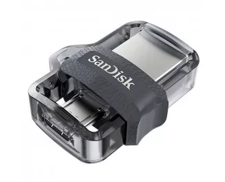 Флешка microUSB 32Gb SanDisk Ultra Dual Drive m3.0 Silver (SDDD3-032G-G46)