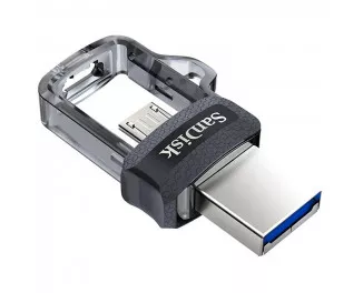 Флешка microUSB 32Gb SanDisk Ultra Dual Drive m3.0 Silver (SDDD3-032G-G46)