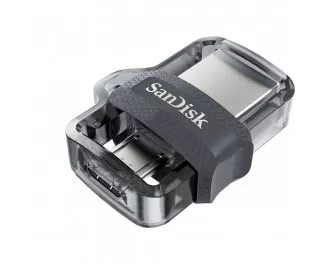 Флешка microUSB 64Gb SanDisk Ultra Dual Drive m3.0 Silver (SDDD3-064G-G46)