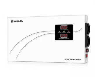 Стабилизатор напряжения REAL-EL STAB SLIM-2000 White (EL122400008)