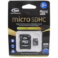 Карта памяти microSD 8Gb Team (TUSDH8GCL1003) + SD адаптер