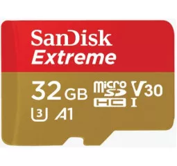 Карта памяти microSD 32Gb SanDisk Extreme Action V30 A1 (SDSQXAF-032G-GN6AA) + SD адаптер