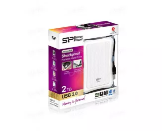 Внешний жесткий диск 2 TB Silicon Power Armor A30 White (SP020TBPHDA30S3W)