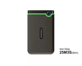 Внешний жесткий диск 1 TB Transcend StoreJet 25M3 Iron Gray (Slim) (TS1TSJ25M3S)