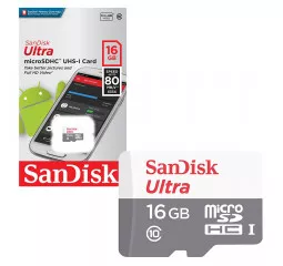 Карта памяти microSD 16Gb SanDisk Ultra (SDSQUNS-016G-GN3MN)