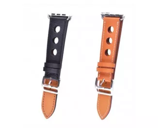 Кожаный ремешок для Apple Watch 38/40 mm Leather Classic Perfo /Black