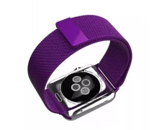 Металевий ремінець для Apple Watch 38/40 mm Milanese Loop Purple
