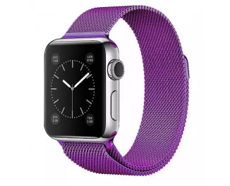 Металевий ремінець для Apple Watch 44/45/46 mm Milanese Loop Purple