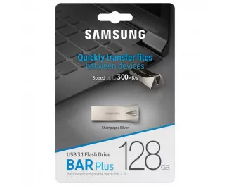 Флешка USB 3.1 128Gb Samsung Bar Plus Champagne Silver (MUF-128BE3/APC)