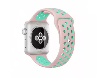 Силиконовый ремешок для Apple Watch 38/40 mm Sport Nike+ /Vintage Rose&Turquoise