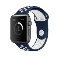 Силиконовый ремешок для Apple Watch 38/40 mm Sport Nike+ /Midnight Blue&White