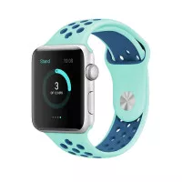Силиконовый ремешок для Apple Watch 44/45/46 mm Sport Nike+ Turquoise/Midnight Blue