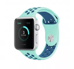 Силиконовый ремешок для Apple Watch 42/44 mm Sport Nike+ Turquoise/Midnight Blue