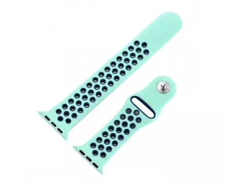 Силіконовий ремінець для Apple Watch 44/45/46 mm Nike+ Turquoise/Midnight Blue