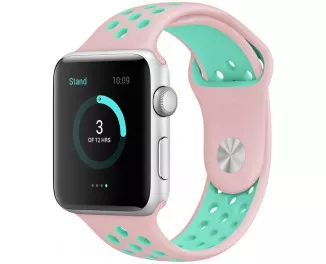 Силиконовый ремешок для Apple Watch 42/44 mm Sport Nike+ /Vintage Rose&Turquoise