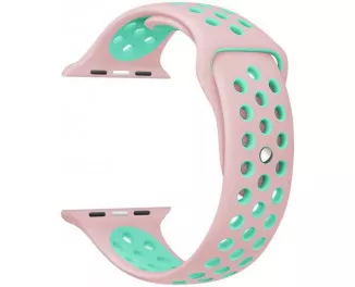 Силиконовый ремешок для Apple Watch 44/45/46 mm Sport Nike+ /Vintage Rose&Turquoise