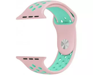 Силиконовый ремешок для Apple Watch 44/45/46 mm Sport Nike+ /Vintage Rose&Turquoise