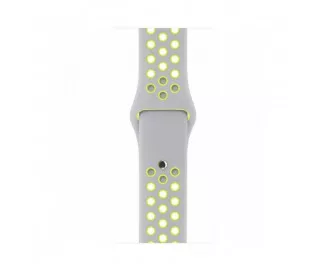 Силіконовий ремінець для Apple Watch 44/45/46 mm Sport Nike+ / Silver&Volt