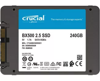 SSD накопитель 240GB Crucial BX500 (CT240BX500SSD1)