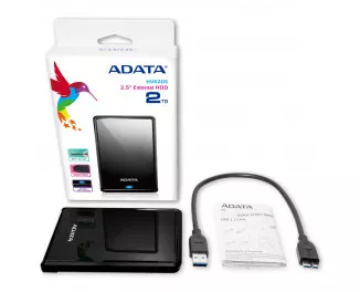 Внешний жесткий диск 2 TB ADATA HV620S Black 2.5