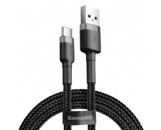 Кабель USB Type-C > USB  Baseus Cafule Cable 3.0A 1.0m (CATKLF-BG1) Black/gray