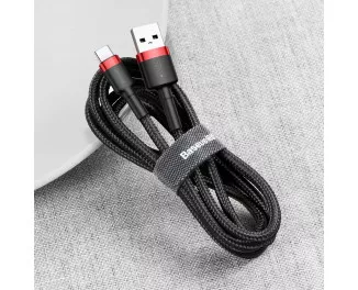 Кабель USB Type-C > USB  Baseus Cafule Cable 3.0A 1.0m (CATKLF-B91) Black/red