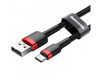 Кабель USB Type-C > USB  Baseus Cafule Cable 3.0A 1.0m (CATKLF-B91) Black/red