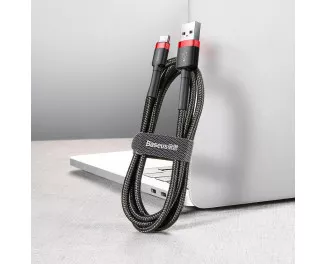 Кабель USB Type-C > USB  Baseus Cafule Cable 3.0A 1.0m (CATKLF-B91) Black/red