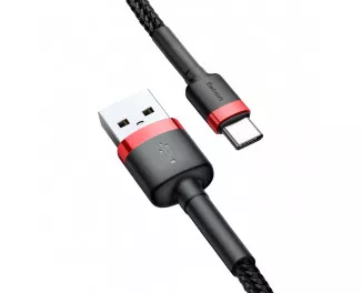 Кабель USB Type-C > USB  Baseus Cafule Cable 3.0A 1.0m (CATKLF-B91) Black/red