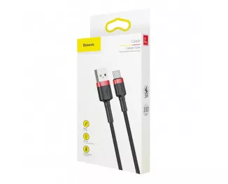 Кабель USB Type-C > USB  Baseus Cafule Cable 3.0A 1.0m (CATKLF-B91) Black/red