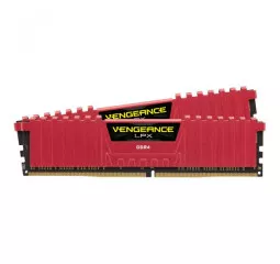 Оперативная память DDR4 16 Gb (3200 MHz) (Kit 8 Gb x 2) Corsair Vengeance LPX Red (CMK16GX4M2B3200C16R)