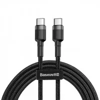 Кабель USB Type-C > USB Type-C  Baseus Cafule PD 2.0 60W 1.0m (CATKLF-GG1) Black/gray