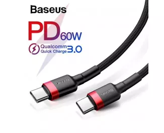 Кабель USB Type-C > USB Type-C  Baseus Cafule PD 2.0 60W 2.0m (CATKLF-HG1) Black/gray