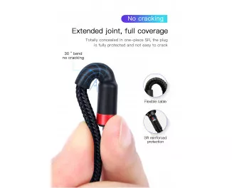 Кабель USB Type-C > USB Type-C  Baseus Cafule PD 2.0 60W 2.0m (CATKLF-HG1) Black/gray