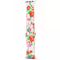 Силиконовый ремешок для Apple Watch 44/45/46 mm Sport Band Print White&flowers