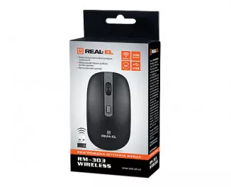 Мышь беспроводная REAL-EL RM-303 Black/Grey