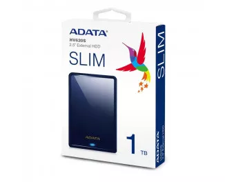 Зовнішній жорсткий диск 1 TB ADATA HV620S Slim Blue (AHV620S-1TU31-CBL)