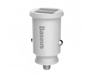 Автомобильное зарядное устройство Baseus Grain 3.1A 2USB (CCALL-ML02) White