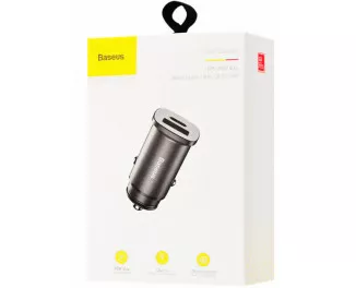Автомобильное зарядное устройство Baseus Square PPS Universal Smart Car PD 3.0 QC 4.0+ 30W (CCALL-AS01) Black