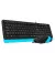 Клавиатура и мышь A4Tech F1010 Black/Blue USB