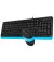 Клавиатура и мышь A4Tech F1010 Black/Blue USB