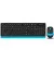 Клавиатура и мышь беспроводная A4Tech FG1010 Black/Blue USB