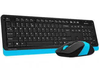 Клавиатура и мышь беспроводная A4Tech FG1010 Black/Blue USB